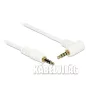Delock Jack 3.5 mm 4 pin 90° kábel 0.5m fehér (84736)