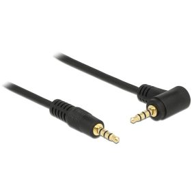 Delock Jack 3.5 mm 4 pin 90° kábel 2m fekete (84740)