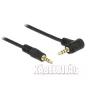 Delock Jack 3.5 mm 4 pin 90° kábel 2m fekete (84740)