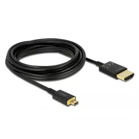 Delock Premium micro HDMI 2.0 4K UltraHD kábel, 1m (84781)