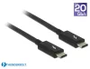 Delock Thunderbolt 20Gb/s 5A USB-C kábel 1.5m (84846)