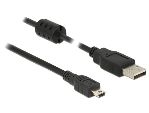 Delock USB 2.0 mini kábel zajszűrővel 1m (84912)
