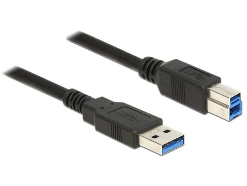 Delock USB 3.0 AM-BM 5m kábel fekete (85070)