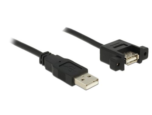 Delock USB 2.0 hosszabbító kábel röhzíthető 1m (85106)