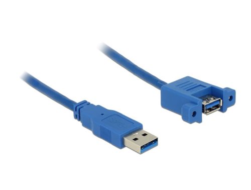 Delock USB 3.0 AM-AF hosszabbító kábel rögzítőfejjel 1m (85112)