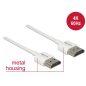 Delock HDMI 2.0 Premium 4K kábel, 0.5m fehér (85121)