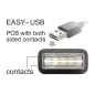   Delock Kábel EASY-USB 2.0 A - B-típusú  3m, fehér (85154)