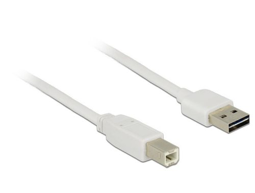 Delock Kábel EASY-USB 2.0 A - B-típusú  5m, fehér (85155)