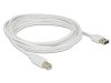 Delock Kábel EASY-USB 2.0 A - B-típusú  5m, fehér (85155)