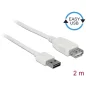 Delock Easy USB hosszabbító kábel 2m fehér (85200)