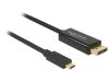 Delock USB C - Displayport kábel 4K 60HZ 1m (85255)