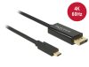 Delock USB C - Displayport kábel 4K 60HZ 1m (85255)