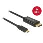 Delock USB C - Displayport kábel 4K 60HZ 1m (85255)