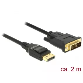 Delock Displayport 1.2 - DVI-D 24+1 kábel 2m (85313)