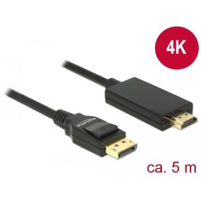   Delock Displayport 1.2 - HDMI passzív 4K 30Hz kábel 5m (85319)