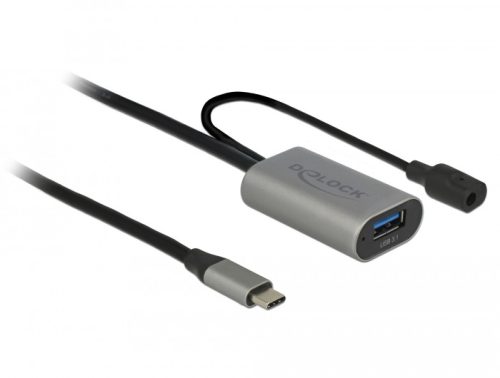 Delock Aktív USB 3.1 Gen 1 bővítő kábel USB Type C - USB A aljzat 5m (85391)