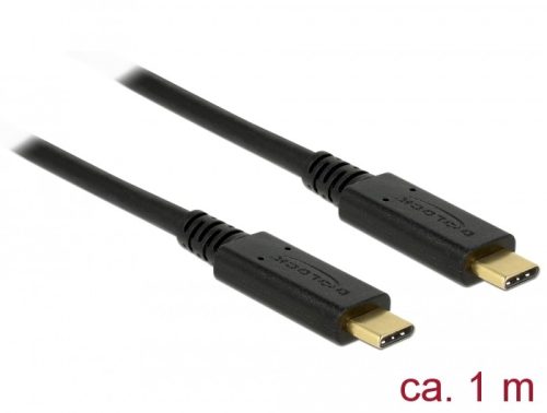 Delock USB 3.1 Gen 2 (10Gbps) Type C - Type C kábel 1m (85531)