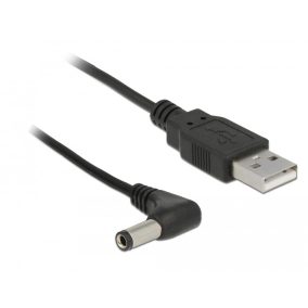 Delock USB - 5V DC 5.5x2.5 90 fokos kábel, 1.5m (85588)