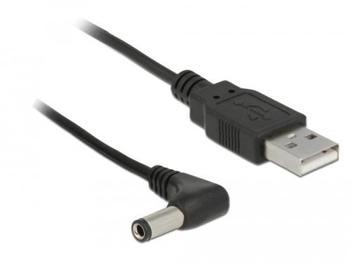 Delock USB - 5V DC 5.5x2.5 90 fokos kábel, 1.5m (85588)