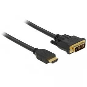 Delock HDMI - DVI 24+1 kétirányú kábel 5m (85656)