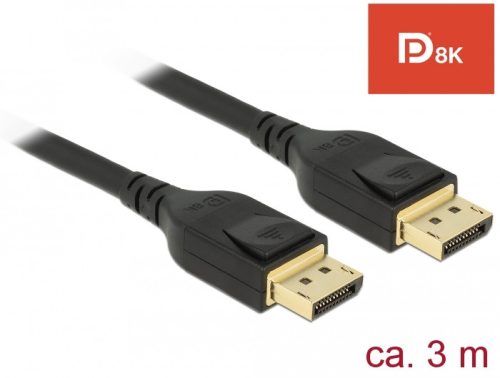 Delock DisplayPort 8K 60Hz 3m kábel (85661)