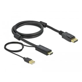 Delock HDMI to Displayport 4K 30 Hz kábel 2m (85964)