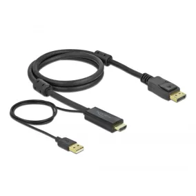 Delock HDMI to Displayport 4K 30 Hz kábel 2m (85964)