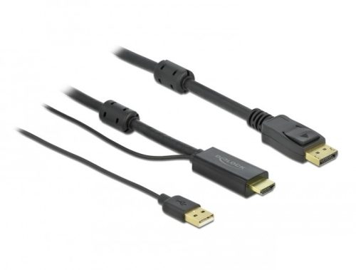 Delock HDMI to Displayport 4K 30 Hz kábel 2m (85964)