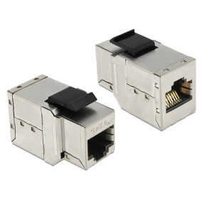   Delock Keystone modul, RJ45-aljzat - RJ45-aljzat Cat.6A (86166)