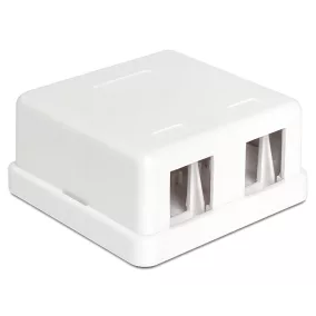 Delock Keystone 2 portos falra szerelhető doboz (86207)