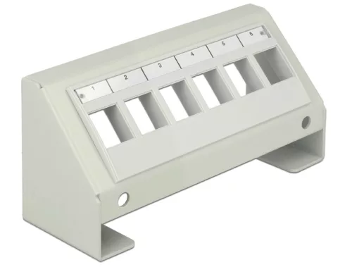 Delock Keystone Multimédia Panel 6 Port, szürke (86218)