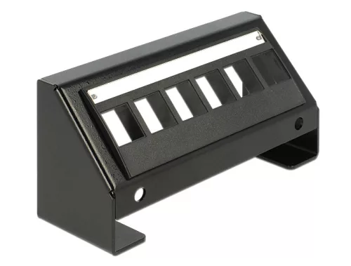 Delock Keystone Multimédia Panel 6 Port, fekete (86268)
