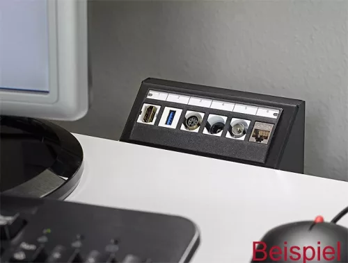 Delock Keystone Multimédia Panel 6 Port, fekete (86268)