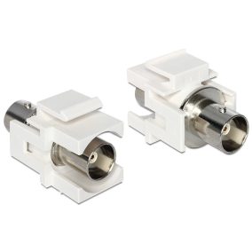 Delock Keystone modul, BNC anya - BNC anya, fehér (86301)
