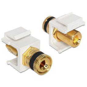   Delock Keystone szorító szerelvény menetes anya, fekete (86303)