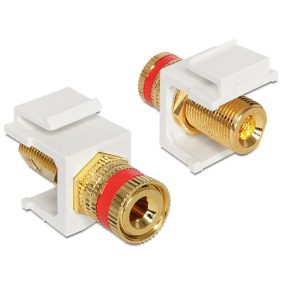   Delock Keystone szorító szerelvény menetes anya, piros (86304)