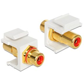Delock Keystone modul RCA anya - anya, piros (86308)