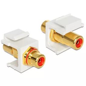 Delock Keystone modul RCA anya - anya, piros (86308)