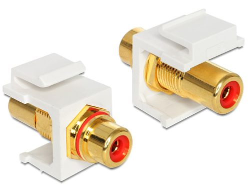 Delock Keystone modul RCA anya - anya, piros (86308)