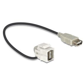   Delock Keystone modul USB 2.0 A anya - anya 110° kábellel (86327)
