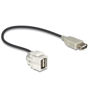   Delock Keystone modul USB 2.0 A anya - anya 250° kábellel (86329)