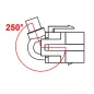   Delock Keystone modul USB 2.0 A anya - anya 250° kábellel (86329)