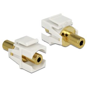   Delock Keystone Modul stereo jack 3.5 mm anya - anya, fehér (86336)