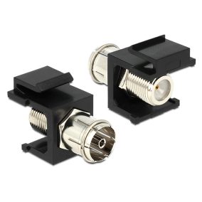 Delock Keystone modul IEC anya - F anya, fekete (86352)