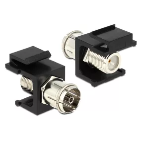 Delock Keystone modul IEC anya - F anya, fekete (86352)