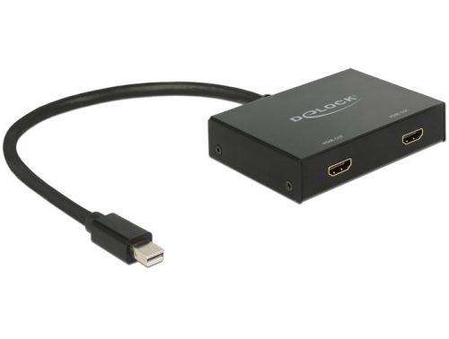 Delock mini Displayport 1.2 - 2X HDMI elosztó 4K (87696)