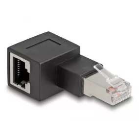   Delock RJ45 Cat6A 90 fokos balos male - female adapter (87863)