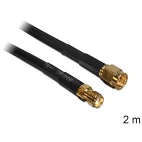 Delock SMA apa - SMA anya CFD/RF200 kábel 2m (88443)