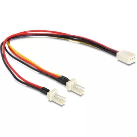   Delock Molex 3 pin anya > 2 x Molex 3 pin apa (ventillátor), 22 cm (89343)