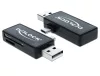 Delock Micro USB OTG kártyaolvasó + USB A apa (91731)